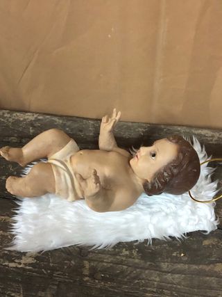 Niño Jesús restaurado 23 cm, estuco no hueco. 