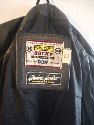 Cazadora Piel Vintage Negra