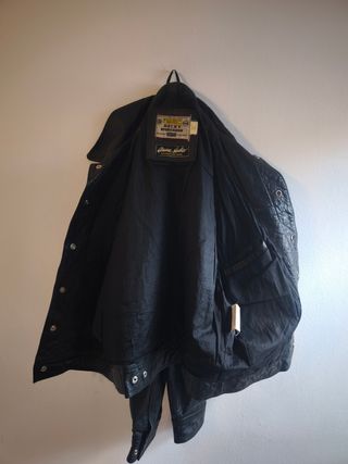 Cazadora Piel Vintage Negra