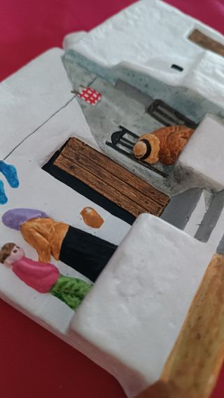 Casita cerámica decorada