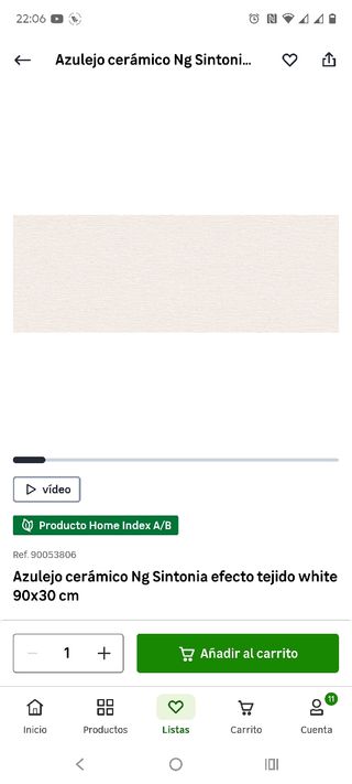 Azulejo NG sintonía White 30x90 cm de Leroy Merlin