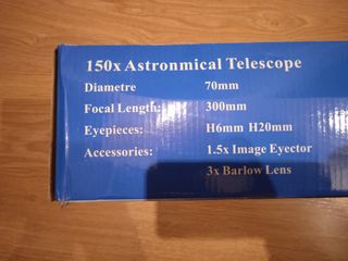 Telescopio Astronómico 150x 70mm