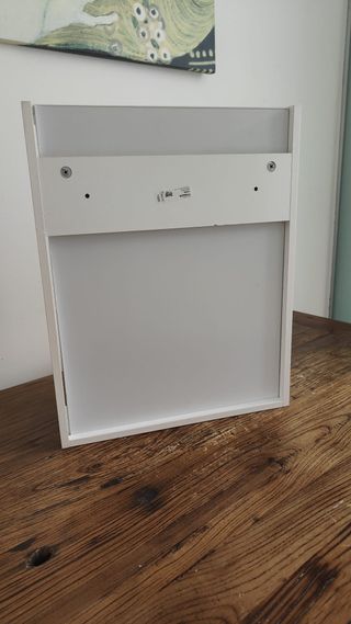 ESPEJO BLANCO MADERA, CON ESTANTE