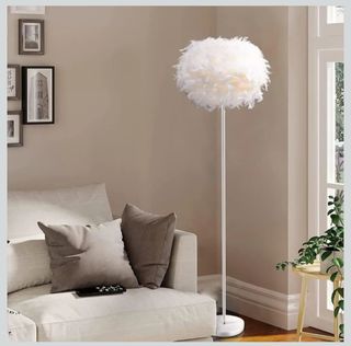 Lámpara de Pie Salón 140cm Blanca