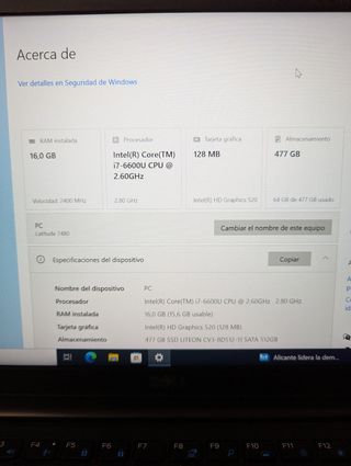 Dell Latitude 7480 i7-6600U 16GB RAM 477GB SSD