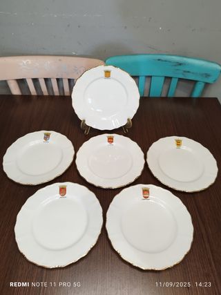 PLATOS REGIONES FRANCESAS PORCELANA VINTAGE