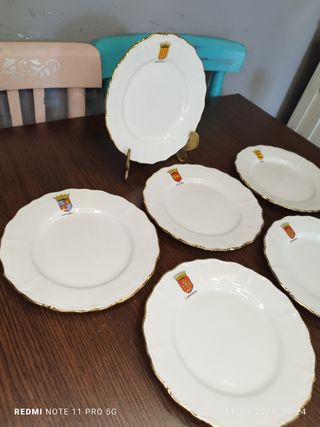 PLATOS REGIONES FRANCESAS PORCELANA VINTAGE