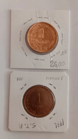 2 Moedas 1 Escudo S. Tomé e Príncipe 1962 e 1971