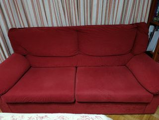 2 Sofás de tela rojo