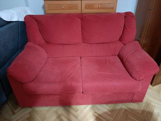 2 Sofás de tela rojo