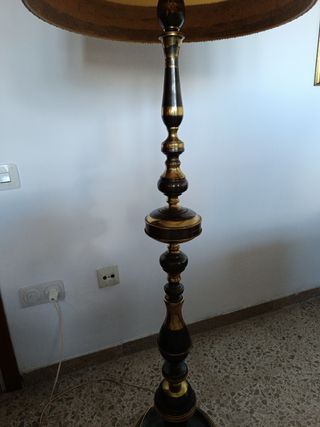 Lámpara de pie vintage tela y metal