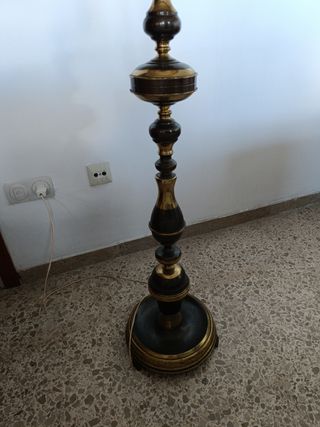 Lámpara de pie vintage tela y metal