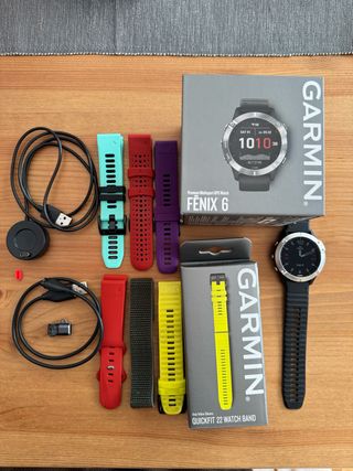 Garmin Fenix 6 47mm Plata/Negro LEER BIEN DSCRIPC