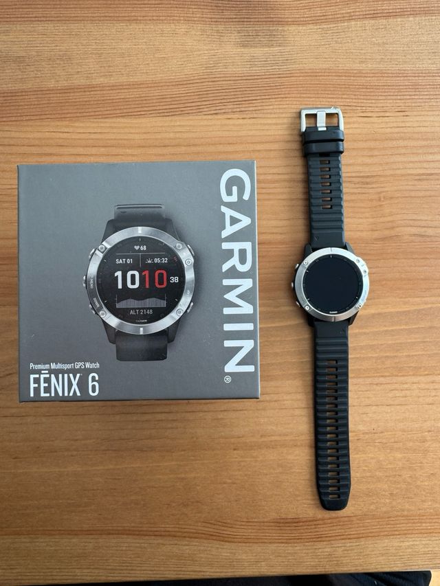 Garmin Fenix 6 47mm Plata/Negro LEER BIEN DSCRIPC