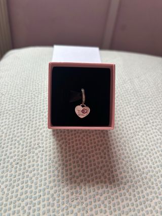Charm Pandora Corazón Rosa y Plata