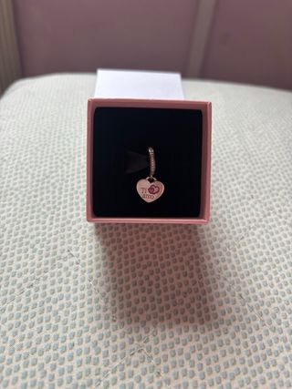 Charm Pandora Corazón Rosa y Plata