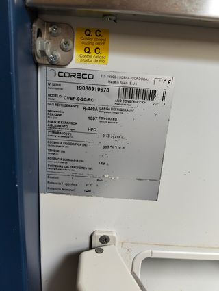 Nevera Coreco Pastelería