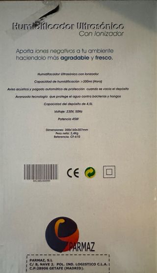Humidificador Ultrasónico ARTROM TRIALHUM