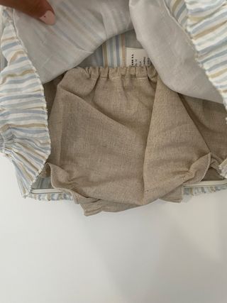 Vestido bebé rayas con lazo