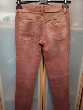 Jeans Just Cavalli marroni effetto pitone