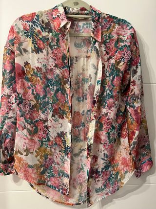 Camisa floral rosa