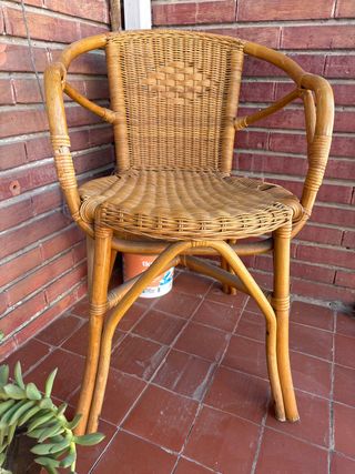 Silla de mimbre natural