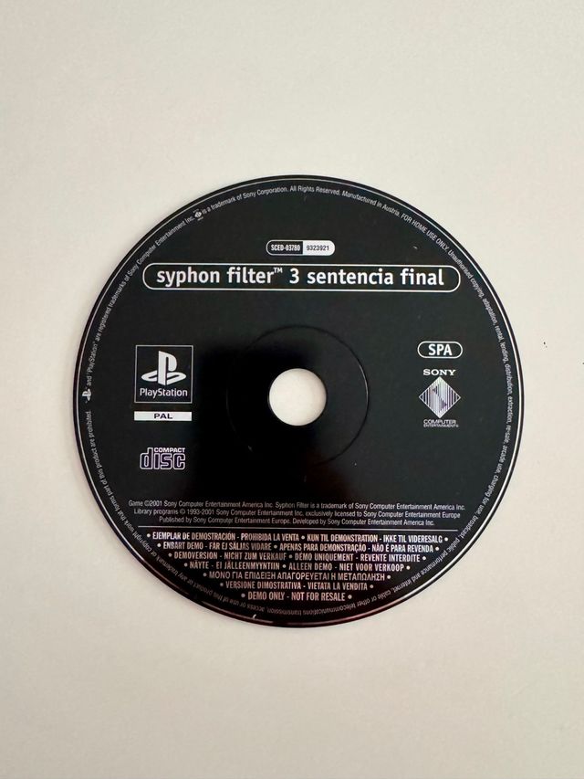 Demo/Promo Syphon Filter 3 PS1 -PAL ESP-