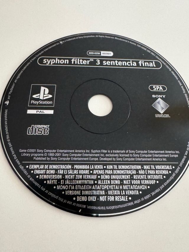 Demo/Promo Syphon Filter 3 PS1 -PAL ESP-