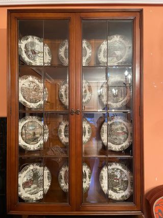 Vitrina de madera y cristal