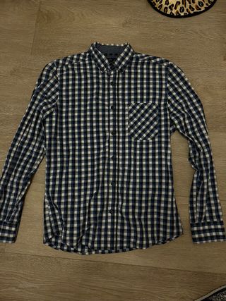 Camisa cuadros azul y blanco Talla S