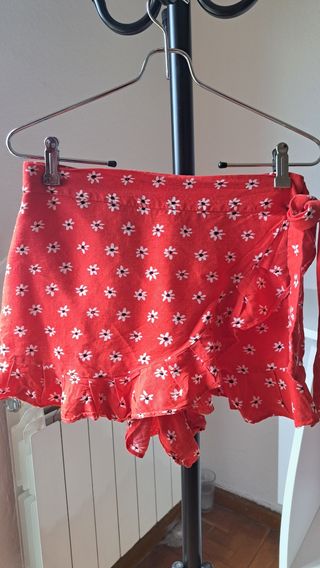 Falda pantalón estampada floral