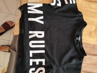 Maglietta donna manica corta nera