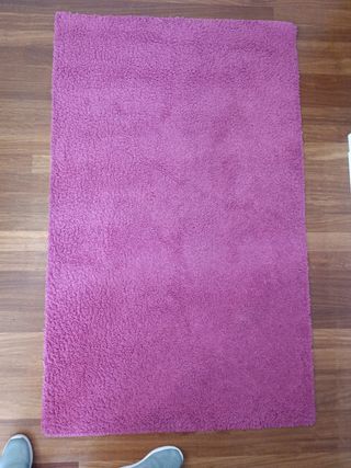 Alfombra lavable rosa