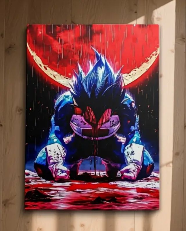 Cuadro Vegeta Dragon Ball Luna De Sangre