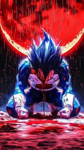 Cuadro Vegeta Dragon Ball Luna De Sangre