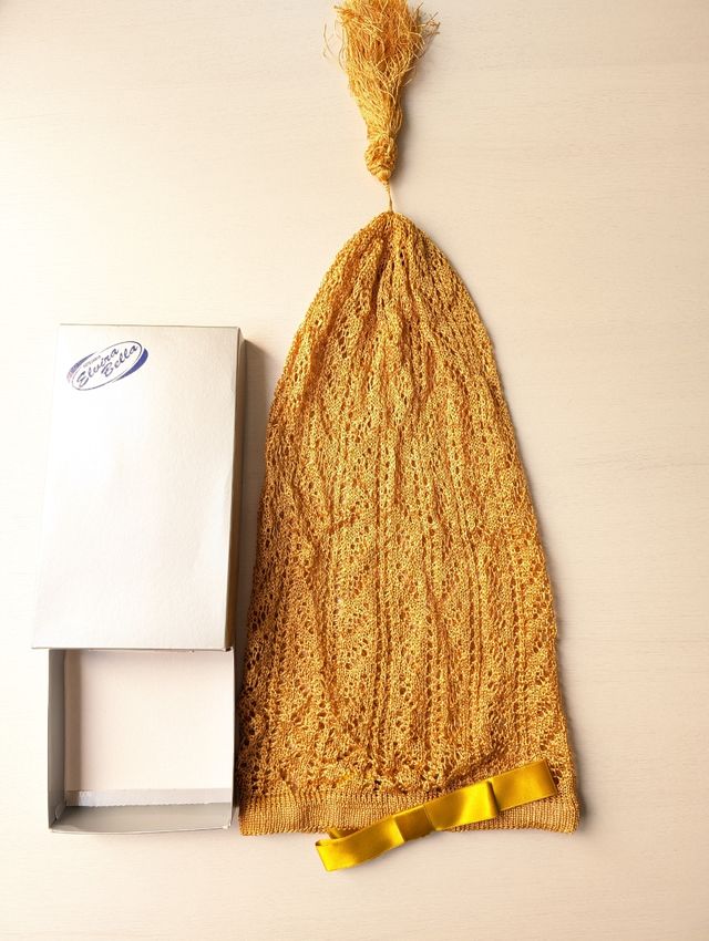 Cofia de seda Elvira Bella Oro