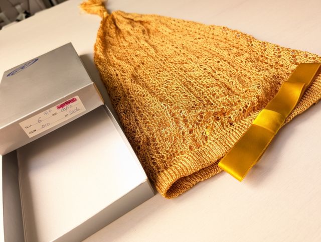 Cofia de seda Elvira Bella Oro