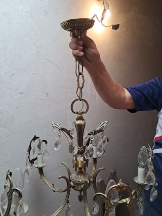 Lámpara de bronce 5 brazos