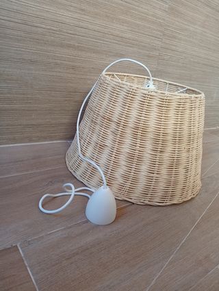 Lámpara de techo mimbre beige/marrón