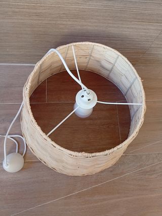 Lámpara de techo mimbre beige/marrón