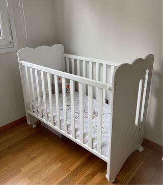 Cuna+colchon+chichonera+funda nórdica+sabana+cojin