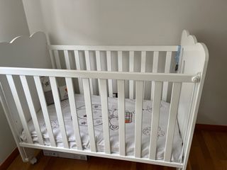Cuna+colchon+chichonera+funda nórdica+sabana+cojin