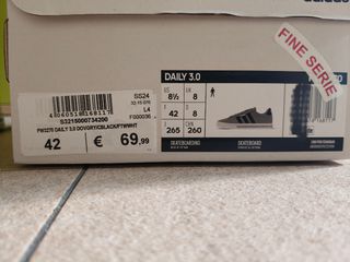 Adidas Daily 3.0 Grigio Scuro Taglia 42