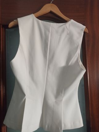 Top péplum Zara blanco
