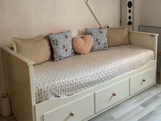 Cama nido blanca con cajones