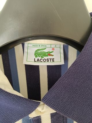 Polo Lacoste Vintage Rayas Azul