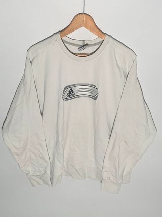 Sudadera Adidas vintage, jersey retro blanco