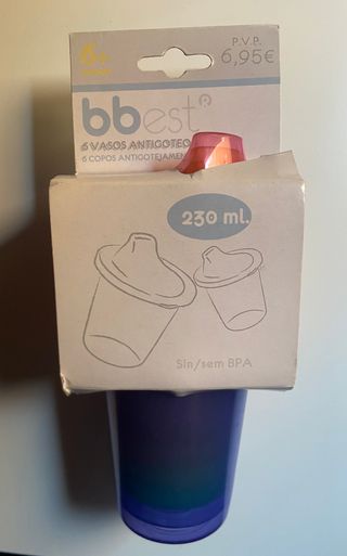 Vasos antigoteo Bbest 6 unidades 230 ml