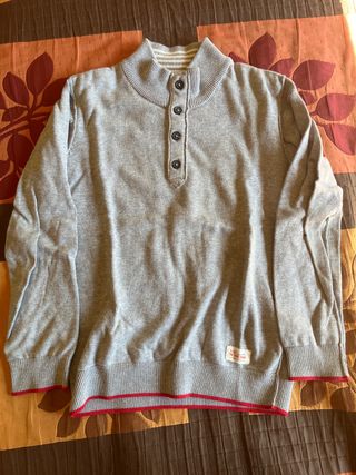Jersey niño gris con botones