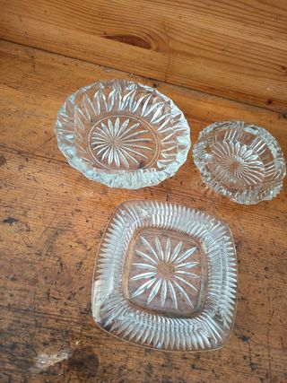 Set 3 Posaceneri in Vetro